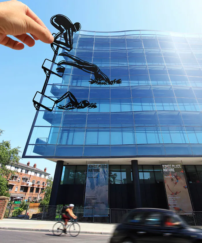 Artist Creates New Stories By Adding Cutouts To Various Landmarks (34 New Pics)