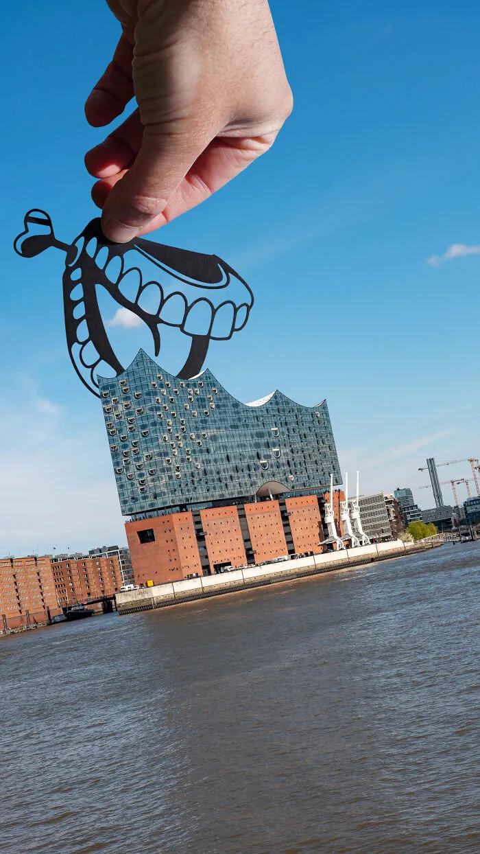 Artist Creates New Stories By Adding Cutouts To Various Landmarks (34 New Pics)