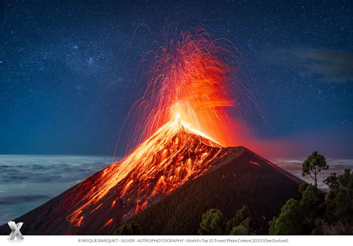 "Fire's Fury: The Historic Eruption" By Enrique Barquet