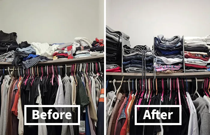 These <span Style="Font: Inherit; Color: #d74b1f;"> Shelf Dividers</Span> Are The Secret To A Perfectly Organized Closet