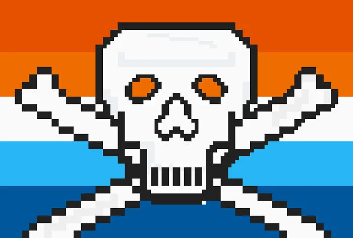 A Jolly Rodger Aro-Ace Pride Flag  (Cause I Like Pirates And I'm Aro Ace)
