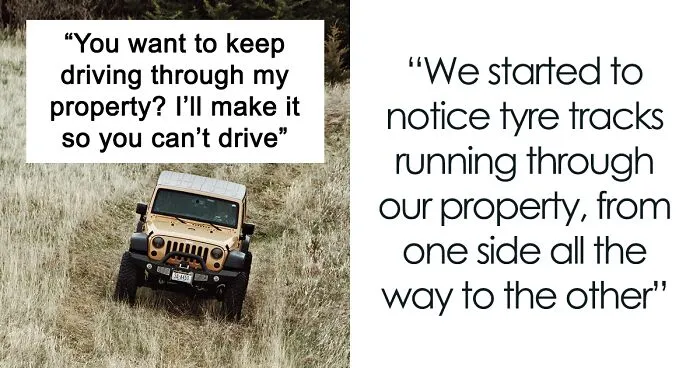 Woman Prevents Random Truck From Passing Through Her Property By Hiding Star Pickets In Her Lawn