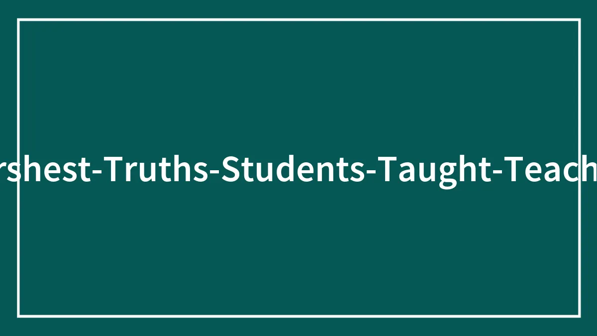 30 Times Students Taught Their Teachers Something About Life, As Shared In This Thread