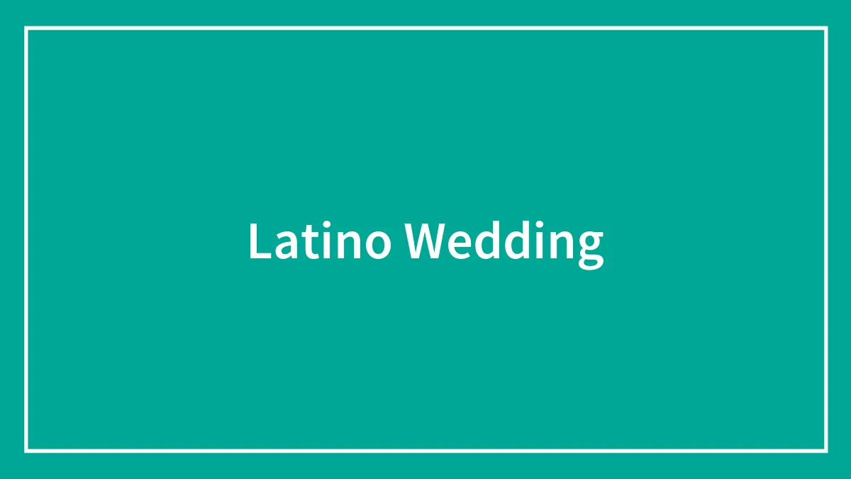Latino Wedding