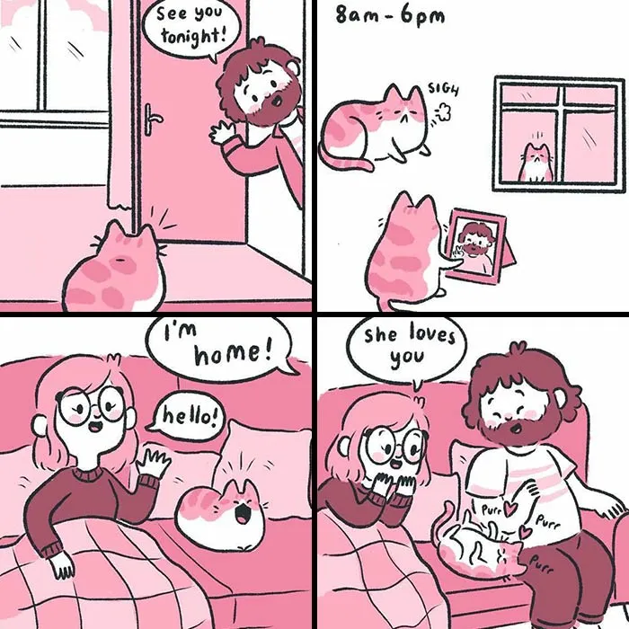 Life With Cats: 28 Cozy Comics Illustrated By This Artist
