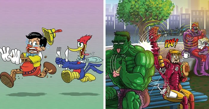Funny Situations Superheroes Face When No One’s Watching In 26 New Comics By Dragonarte