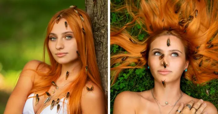I Did A Creative Photoshoot With Cicadas Before They Are Gone (7 Pics)