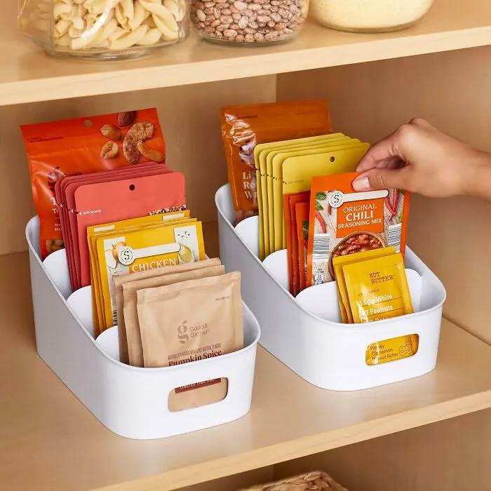Sort Out The Mess That Is Your Pantry With A Simple <span Style="Font:inherit;color:#d74b1f;"> Packet Organiser  </Span> That Separates Your Soups, Sauces, And Spices