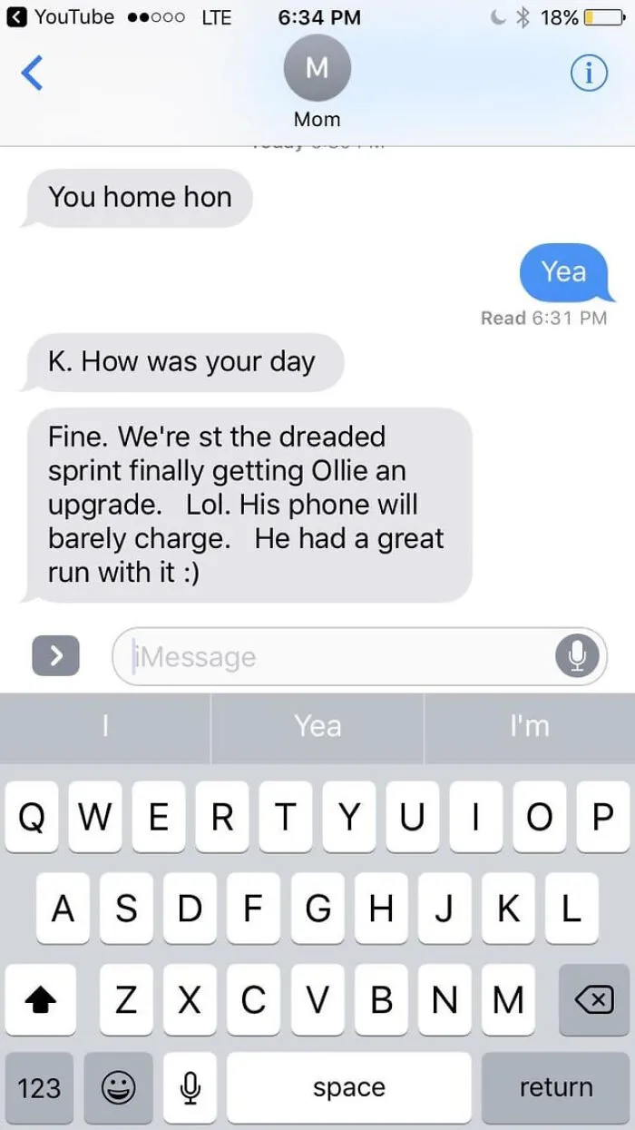 My Mom Replied To Her Own Text