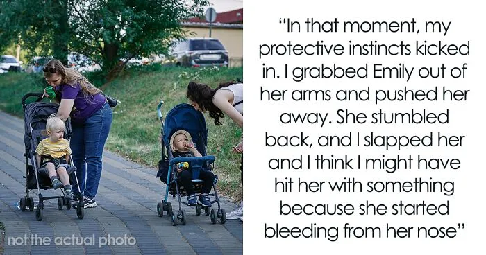 "She Started Screaming That I Assaulted Her": Karen Gets A Face Slap After Grabbing This Mom's Baby