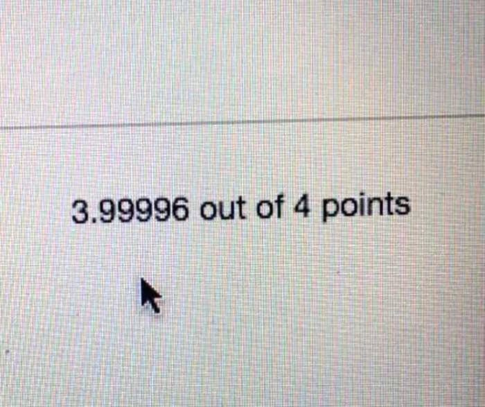 I Received This As A Grade For A Quiz
