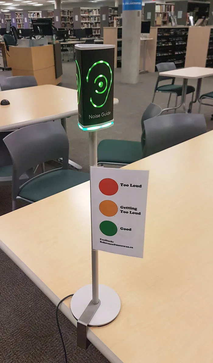 My School's Library Has Noise-Level Guides That Change Color When It Gets Too Loud