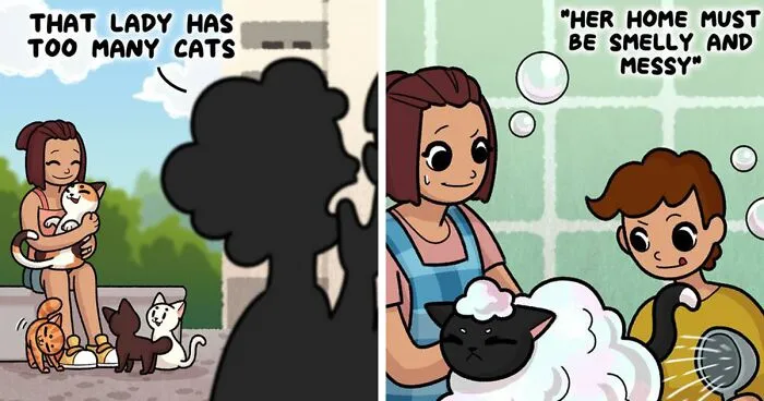 Artist Brings Awareness To Foster Care And Other Issues Through Cat Comics (35 Pics)