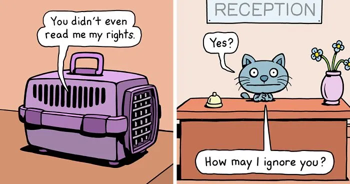 “Cattitude”: Artist Purrfectly Illustrates What Having A Cat Is Like (30 New One-Panel Comics)