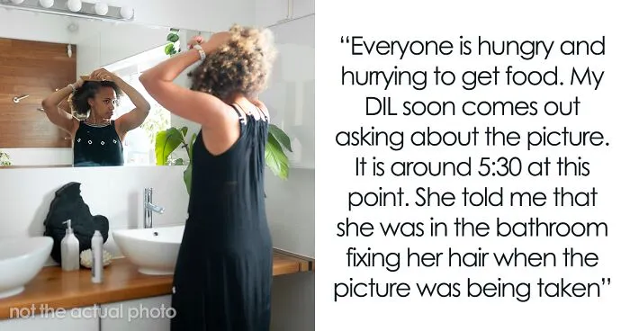 DIL Misses Being In Family Pic While In Bathroom, Husband Doesn't Speak Up Despite Mom Asking Twice