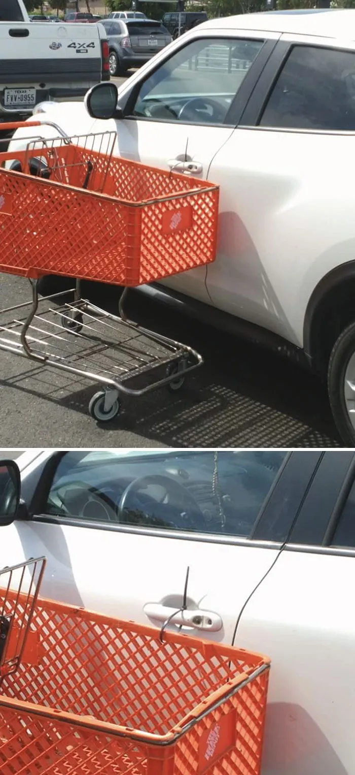 Esto es lo que pasa cuando ocupas dos plazas de aparcamiento