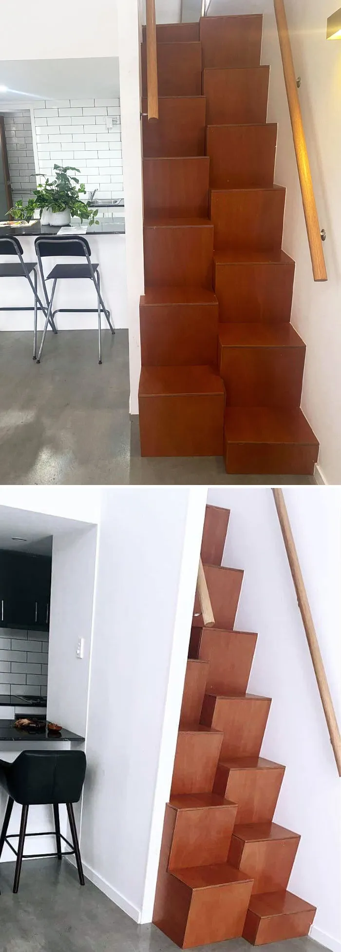 My Mate Moved Into A New Apartment And This Is His Staircase