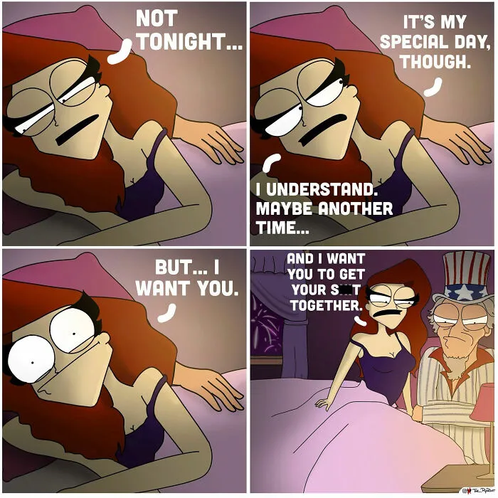 30 Bold And Hilarious Comics That Might Get A Bit Naughty, As Created By This Artist (New Pics)