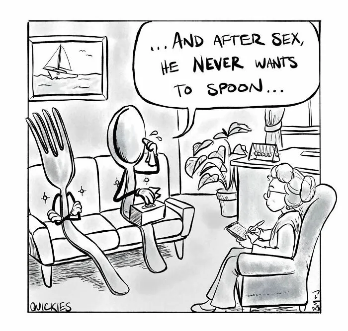 30 Witty One-Panel Comics From The Collaborative Minds Of Two Artists Under The Name Quickies (New Pics)