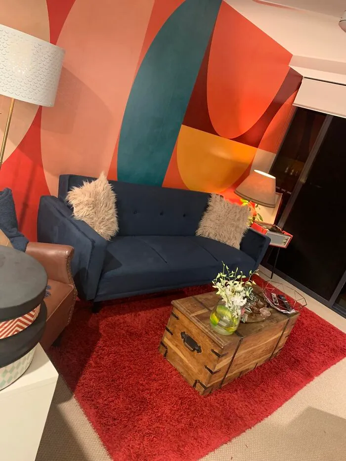 Getting Started On The Redecorating.  But Love My New Mural Wallpaper Wall