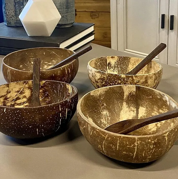 This <a Style="Display:inline;" Href="Https://Www.amazon.com/Cocobowlco-Coconut-Bowls-1-Natural/Dp/B08d4qjvjh?ie=utf8&th=1&linkcode=ll1&tag=bporca-20&linkid=40ac9690ee1ca1626f8f002b01259e63&language=en_us&ref_=as_li_ss_tl" Target="_blank"><span Style="Font: Inherit; Color: #d74b1f;"> Coconut Bowl And Wooden Spoon Set</Span> Brings Sustainable Style To Your Kitchen Table