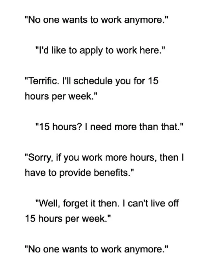 50 Infuriating Screenshots And Pics That Mock The “No One Wants To Work” Trend (New Pics)