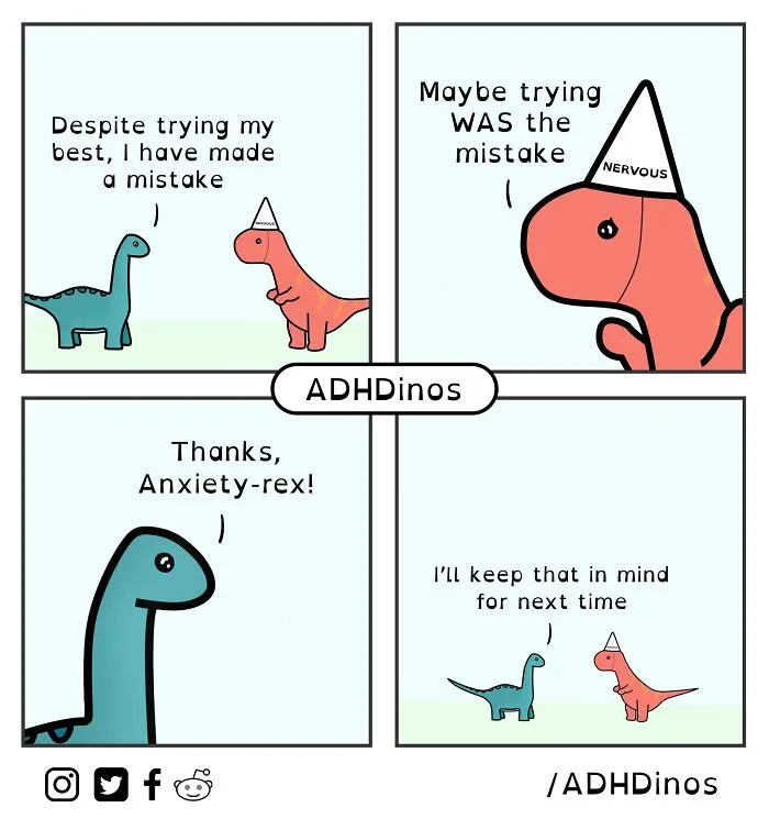 “ADHDinos”: 30 Times This Artist Perfectly Captured What Living With ADHD Is Like In His Comics (New Pics)