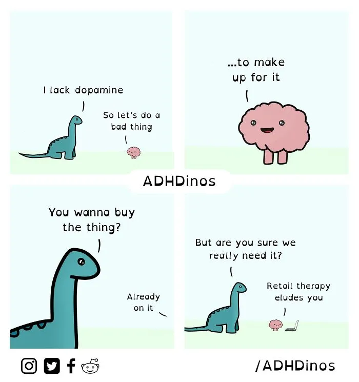 “ADHDinos”: 30 Times This Artist Perfectly Captured What Living With ADHD Is Like In His Comics (New Pics)