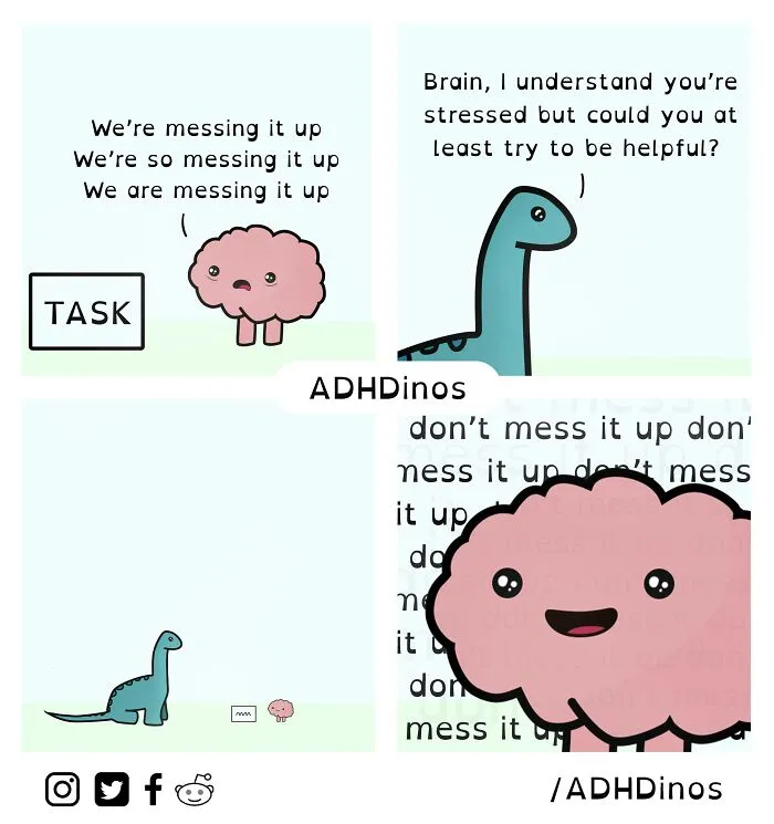 “ADHDinos”: 30 Times This Artist Perfectly Captured What Living With ADHD Is Like In His Comics (New Pics)