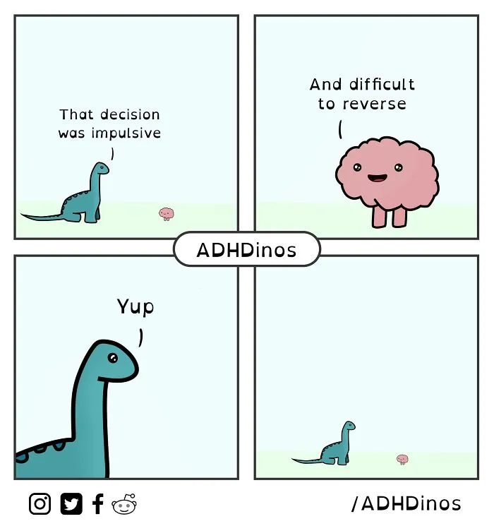 “ADHDinos”: 30 Times This Artist Perfectly Captured What Living With ADHD Is Like In His Comics (New Pics)