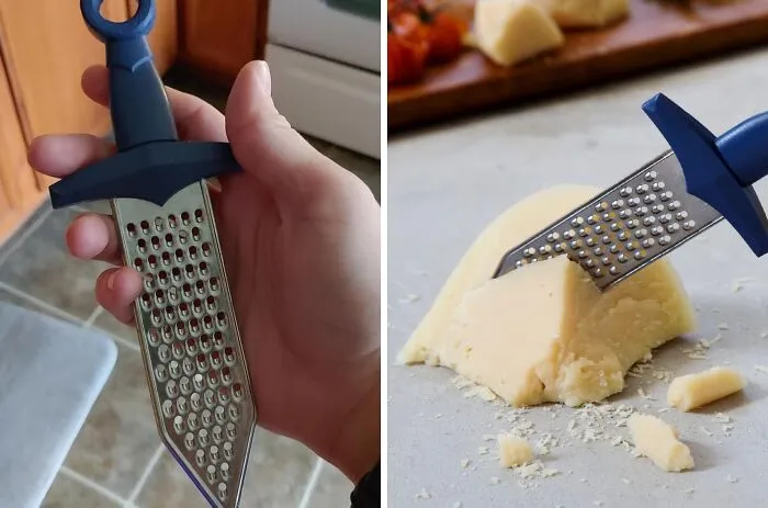 Don't Just Grate, Gladiate! Turn Cheese Into Culinary Crumbles With The <a Style="Display:inline;" Href="Https://Www.amazon.com/Gratiator-Stainless-Sword-Shaped-Grating-Utensil/Dp/B074j425v7?ie=utf8&linkcode=ll1&tag=bpstarfish-20&linkid=997176625506875f2e7bce0eb6175108&language=en_us&ref_=as_li_ss_tl" Target="_blank"><span Style="Font: Inherit; Color: #d74b1f;"> Gratiator Small Cheese Grater</Span>