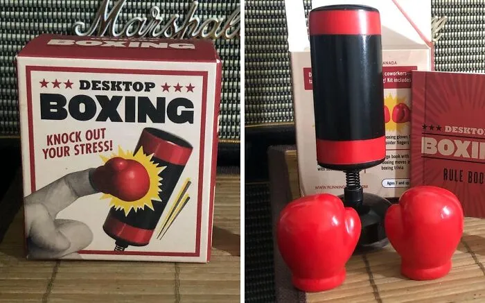 Jab, Cross, Uppercut Your Way To A Stress-Free Day With  <a Style="Display:inline;" Href="Https://Www.amazon.com/Desktop-Boxing-Stress-Miniature-Editions/Dp/0762460806?ie=utf8&linkcode=ll1&tag=bptiger-20&linkid=65e75aaed57fc2ba444275eb558c5cbb&language=en_us&ref_=as_li_ss_tl" Target="_blank"><span Style="Font: Inherit; Color: #d74b1f;"> Desktop Boxing</Span>
