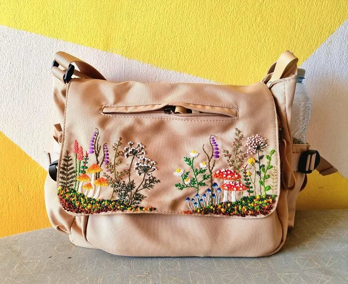 Embroidered My University Bag