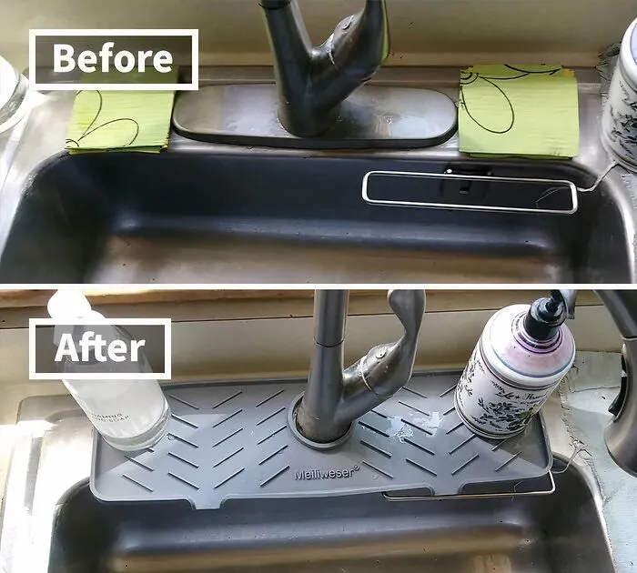 Keep Your Countertop Dry And Your Sanity Intact With A <a Style="Display:inline;" Href="Https://Www.amazon.com/Meiliweser-Silicone-Faucet-Splash-Guard/Dp/B0c14h1hj4?crid=2dotzkmpu17kw&dib=eyj2ijoimsj9.6v4csi0c90swdazk6brklt22za5koqgnlwbwgxyb8ikrwrcjorzkks5ci0ejijjifrp4eswwkevx_gbnk7pp6az9_zjutbuqn2ychhg6jvzkg4udxxk24gir2hiw6qbkie3ilcejmzdmkv5tupfrriz_ksbwxa7y1yvj8ikqfezxghx303qdka32vp_ke1dbveg3uhorb-Jf-Jwj8y4ijs3kegghkilhss385hsrx8c8obeeigtpssl2ex57hdl3z1nwv49nm-F_gt-G9jtkv9ff6mfuprbyydo0qdabcmg.ynomwvzkfgthn8ebl4ckvlpyywmrx9gkptwh42k3r74&dib_tag=se&keywords=kitchen%2bupgrade&qid=1720524026&sprefix=kitchen%2bupgrad%2caps%2c194&sr=8-40&th=1&linkcode=ll1&tag=bpseal-20&linkid=330136ad09410563cabc57db51fa7d4e&language=en_us&ref_=as_li_ss_tl" Target="_blank"><span Style="Font: Inherit; Color: #d74b1f;"> Silicone Faucet Splash Guard</Span>