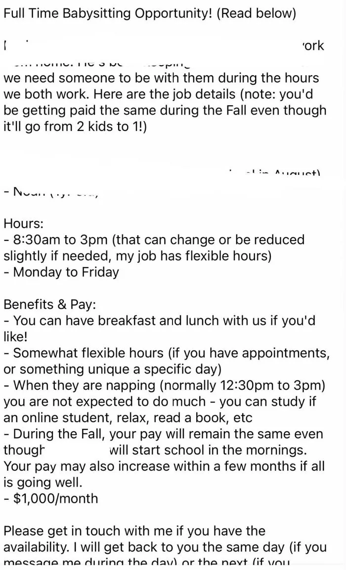 Nanny Shares 29 Posts From Entitled Parents Who Would Ask Nannies To Pay Them If They Could