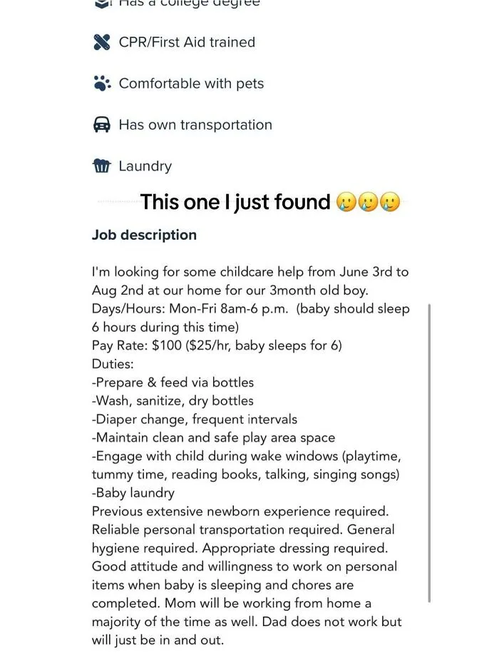 Nanny Shares 29 Posts From Entitled Parents Who Would Ask Nannies To Pay Them If They Could