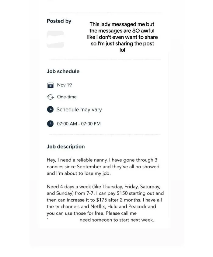 Nanny Shares 29 Posts From Entitled Parents Who Would Ask Nannies To Pay Them If They Could