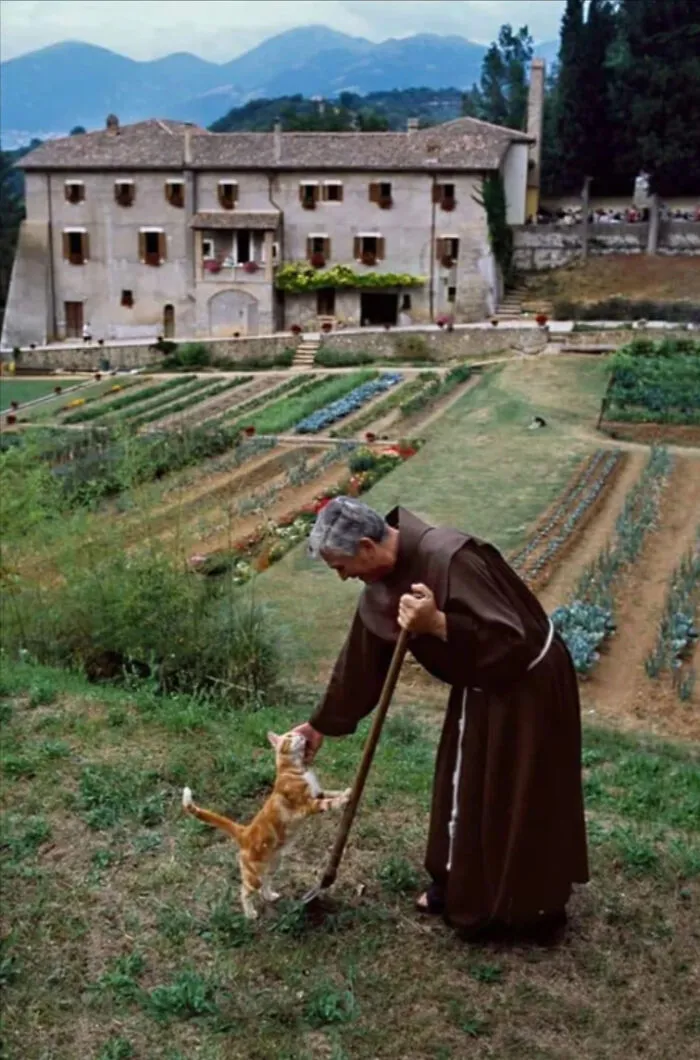 A Monk In Italy. (Photographer: Steve Mccurry)