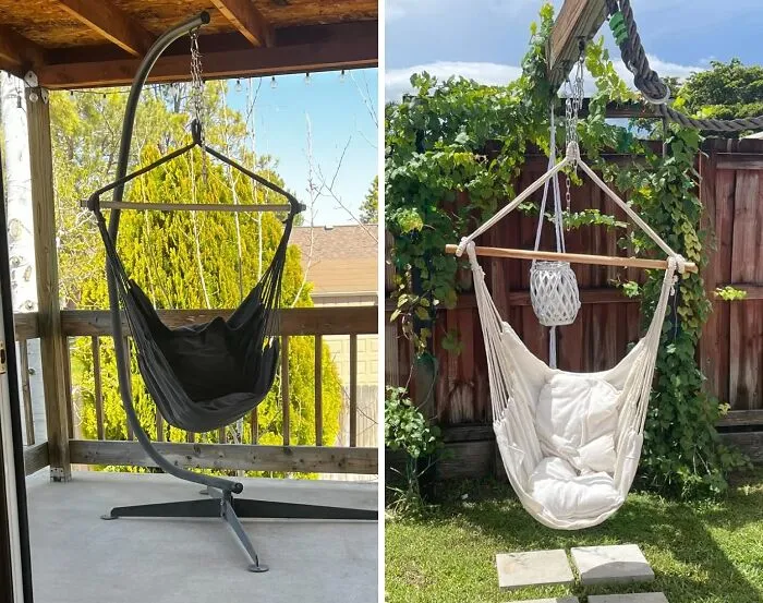 Your Netflix Binges Are About To Get A Whole Lot Cozier With This <a Style="Display:inline;" Href="Https://Www.amazon.com/Dp/B07dw7ryd3?ascsubtag=7673410%2c14%2c28%2cd%2c0%2c0%2c0%2c900%3a2%3b974%3a1%3b1125%3a2%3b1338%3a1%2c46314253%2c0%2c0%2c0&btn_ref=srctok-96046e5b7b621614&th=1&linkcode=ll1&tag=bpowl-20&linkid=2590e6249d5b028a8109838ca675fc04&language=en_us&ref_=as_li_ss_tl" Target="_blank"><span Style="Font: Inherit; Color: #d74b1f;"> Hanging Rope Swing Chair</Span> As Your New Favorite Seat