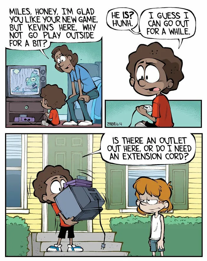 30 Nostalgic Comics About Growing Up And Parenting In The ’80s By This Artist (New Pics)