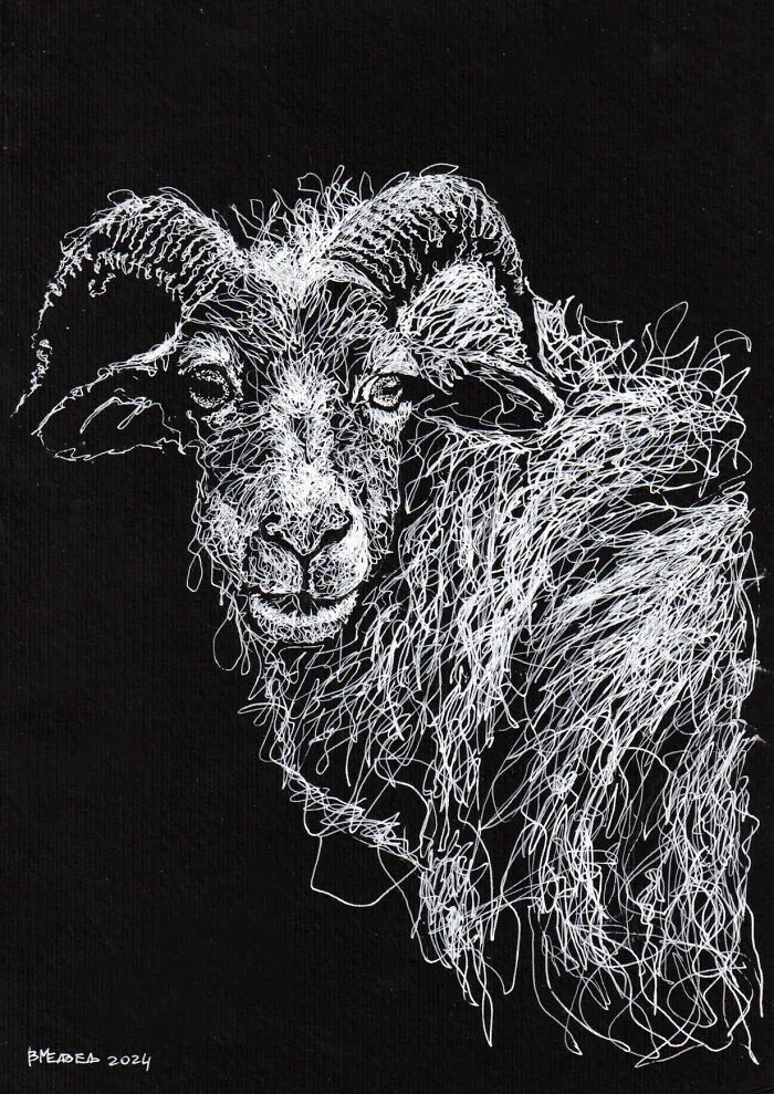 Years Ago, My Daughter Got Me A Sketchbook And I’ve Been Drawing White On Black Ever Since (23 New Pics)