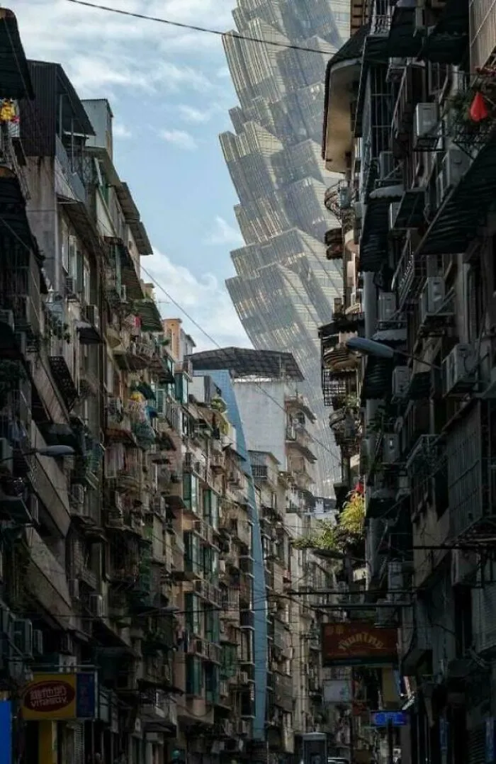 One Of My Favorite Pictures Of Macau. Hotel Grand Lisboa In The Background