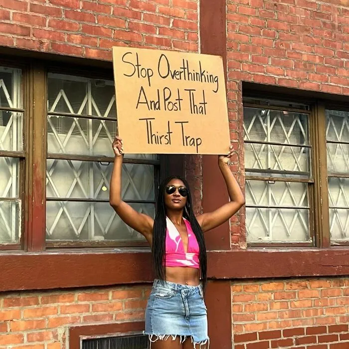 45 Times “Dudette With Sign” Did Everyone A Public Service And Protested Irritating Things (New Pics)