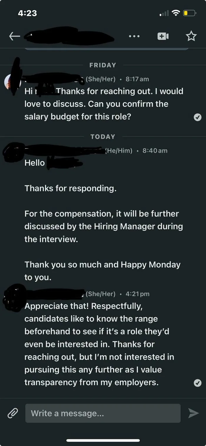 Ever Since I Have Found Stability In My Career, I Feel More Empowered To Respond To Recruiters Like This: