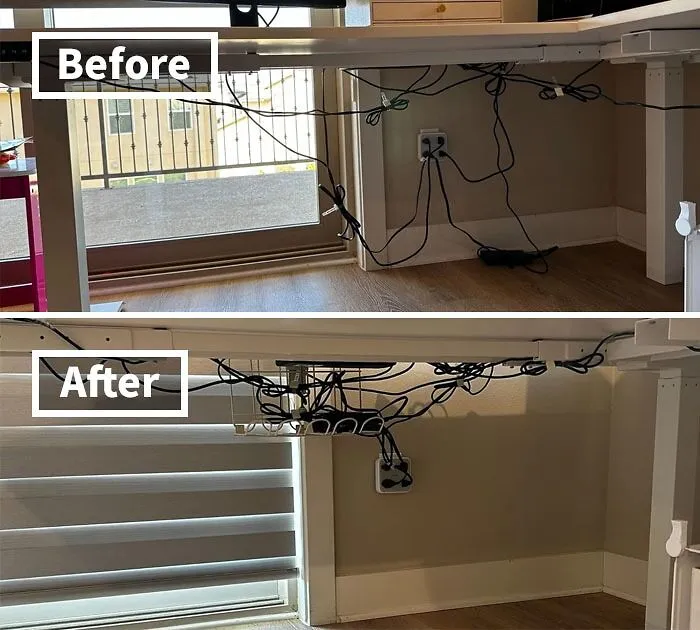 <span Style="Font:inherit;color:#d74b1f;"> Under-Desk Cable Management </Span> Is Great For The Home Office