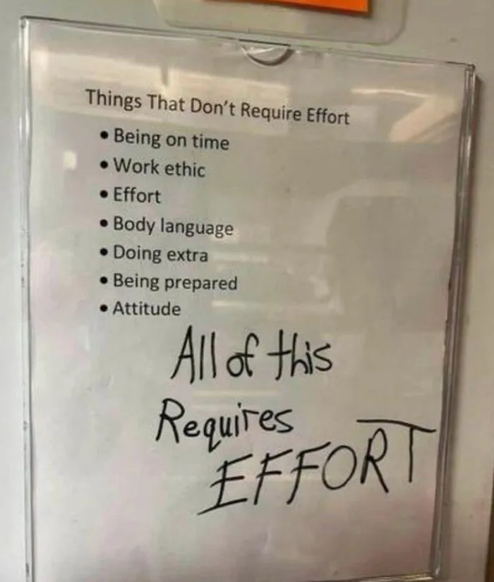 Todo esto requiere esfuerzo