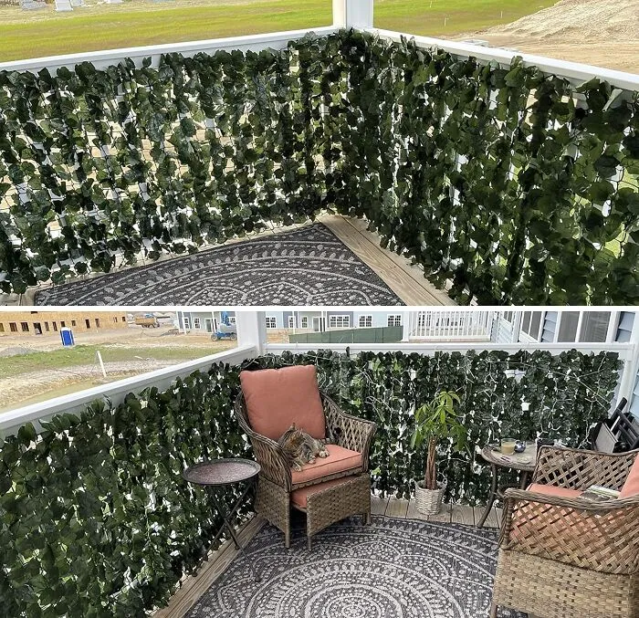 Use <a Style="Display:inline;" Href="Https://Www.amazon.com/Best-Choice-Products-Artificial-Decoration/Dp/B008qzpue2?ascsubtag=60a416b1e4b014bd0cb1f127%2c-1%2c-1%2cd%2c0%2c0%2chp-Fil-Am%3d0%2c1272%3a1%3b1332%3a1%2c0%2c0%2c0&aa_adgroupid=lv_tlagfrfj0e0erpfcx8&aa_campaignid=lv_9eowkodjsbi0blp8ua&maas=maas_adg_api_590687562057133307_static_9_129&m=a2gumcxr7hbxm2&aa_creativeid=lv_r0uxvhxwquxhu7tcqo&btn_ref=srctok-E23d21d45e9d4cf7&th=1&linkcode=ll1&tag=bptapir-20&linkid=702d3840aec5f93d3d05bf3b59ace614&language=en_us&ref_=as_li_ss_tl" Target="_blank"><span Style="Font:inherit;color:#d74b1f;"> Plastic Vines </Span> On Fencing Or Railigns