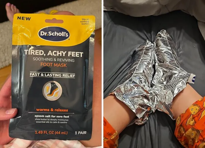 These <a Style="Display:inline;" Href="Https://Www.amazon.com/Dr-Scholls-Foot-Disposable-Moisturizes/Dp/B0bybhrz7t?ie=utf8&linkcode=ll1&tag=bparmadillo-20&linkid=b7d9782fc7bc292f5440bc559bfb91ea&language=en_us&ref_=as_li_ss_tl"_blank"><span Style="Font: Inherit; Color: #d74b1f;"> Dr. Scholl's Tired, Achy Feet Soothing & Reviving Foot Masks</Span> Are Like A Warm Hug For Your Feet After A Long Day