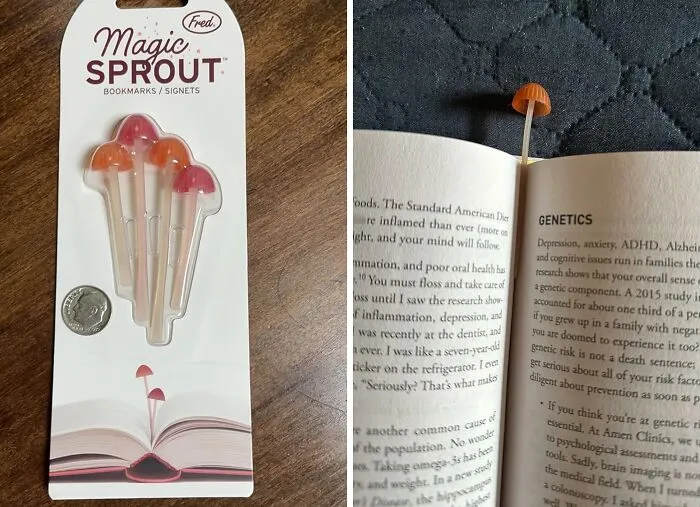 Most Whimsical: <a Style="Display:inline;" Href="Https://Www.amazon.com/Genuine-Fred-Sprout-Mini-Mushroom-Bookmarks/Dp/B0bt86b5rx?ie=utf8&linkcode=ll1&tag=bpkomodo-20&linkid=c28ad88025c6cbc54978472ec0fd259e&language=en_us&ref_=as_li_ss_tl" Target="_blank"><span Style="Font: Inherit; Color: #d74b1f;"> Magic Sprout Mini-Mushroom Bookmarks</Span>