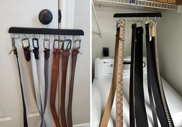 Hang Your Belts On A  <a Style="Display:inline;" Href="Https://Www.amazon.com/S?k=belt+organizer+for+closet&crid=k57j4p1rtn7w&sprefix=belt+organizer%2caps%2c185&linkcode=ll2&tag=bpsquirrel-20&linkid=65294ce1d87d3b9bd3b01e0b131726a3&language=en_us&ref_=as_li_ss_tl" Target="_blank"><span Style="Font:inherit;color:#d74b1f;"> Belt Organizer</Span> 